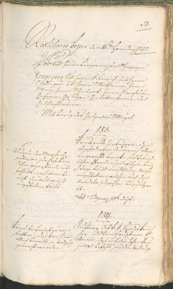 Civic Archives of Bozen-Bolzano - BOhisto Ratsprotokoll 1797 