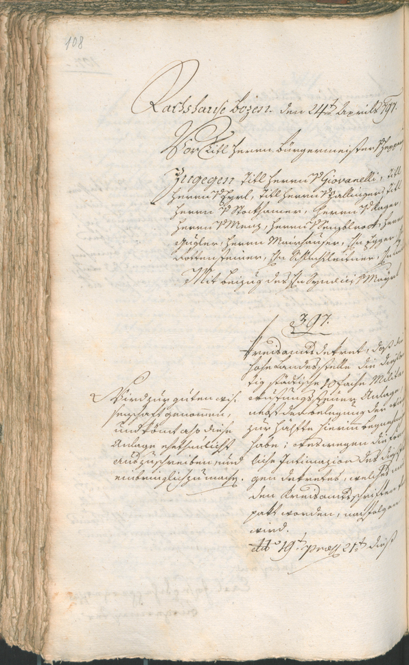 Archivio Storico della Città di Bolzano - BOhisto protocollo consiliare 1797 