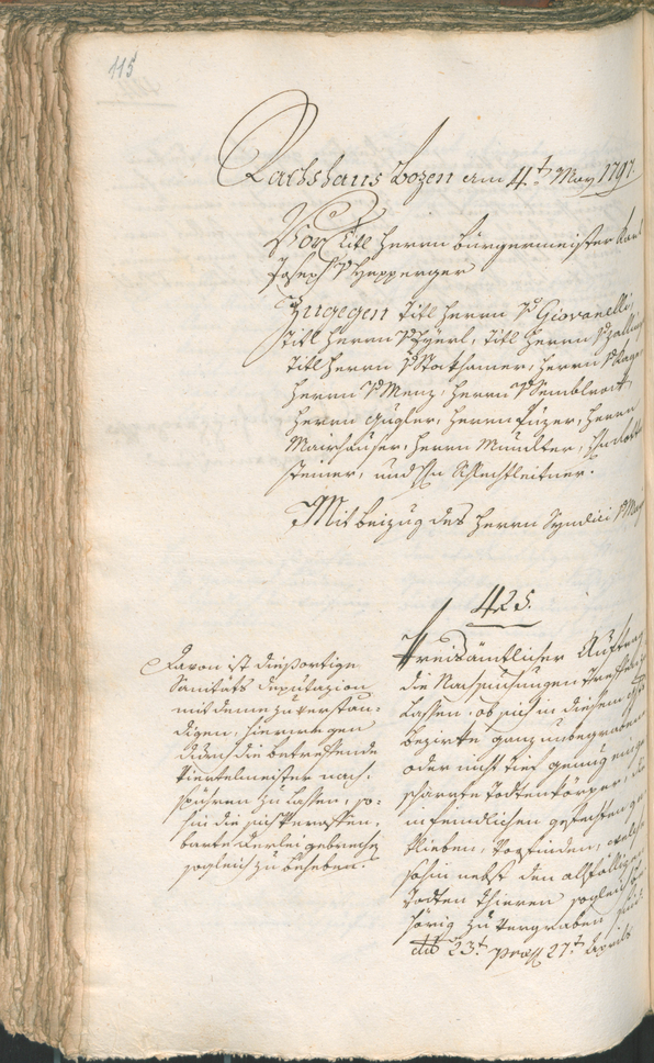 Stadtarchiv Bozen - BOhisto Ratsprotokoll 1797 