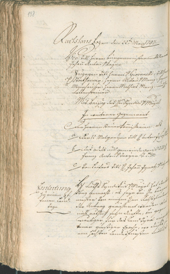 Civic Archives of Bozen-Bolzano - BOhisto Ratsprotokoll 1797 