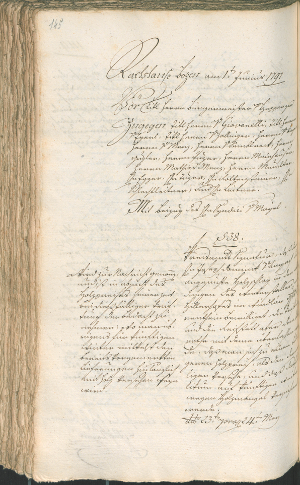 Civic Archives of Bozen-Bolzano - BOhisto Ratsprotokoll 1797 