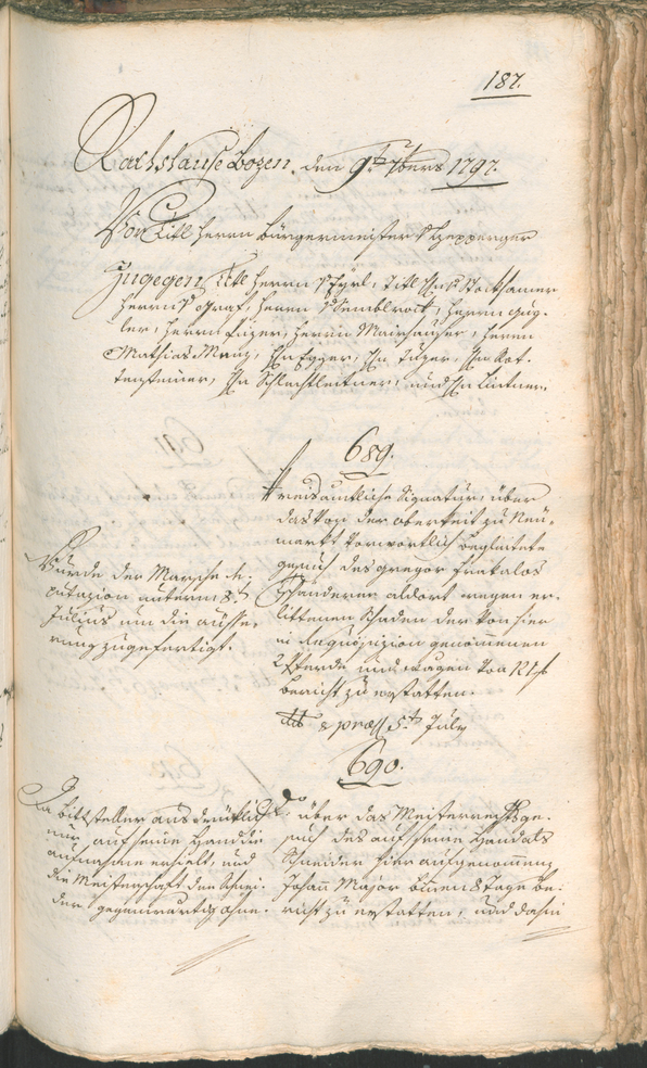 Civic Archives of Bozen-Bolzano - BOhisto Ratsprotokoll 1797 