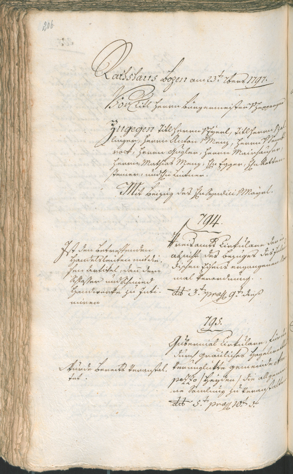 Civic Archives of Bozen-Bolzano - BOhisto Ratsprotokoll 1797 