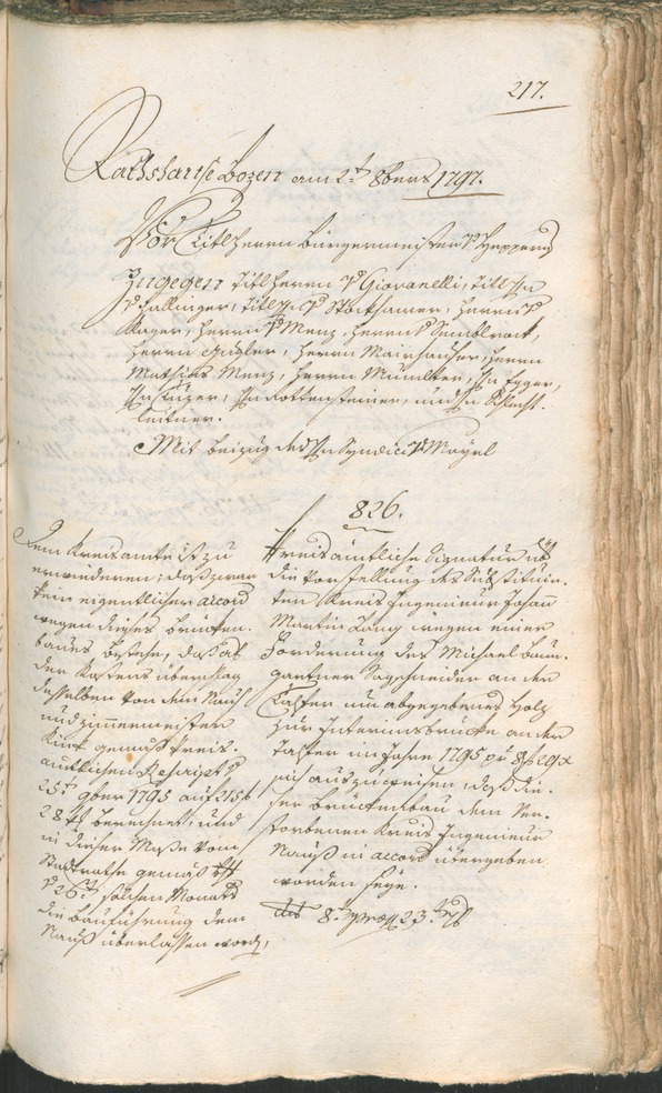 Civic Archives of Bozen-Bolzano - BOhisto Ratsprotokoll 1797 