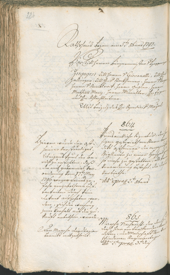 Civic Archives of Bozen-Bolzano - BOhisto Ratsprotokoll 1797 