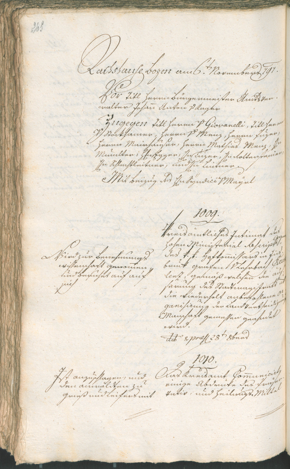 Civic Archives of Bozen-Bolzano - BOhisto Ratsprotokoll 1797 