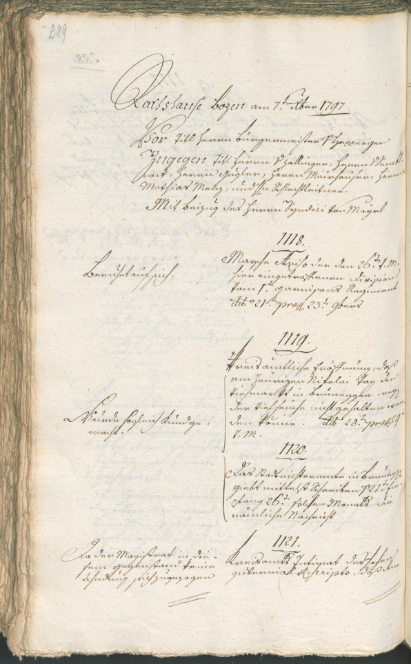 Civic Archives of Bozen-Bolzano - BOhisto Ratsprotokoll 1797 