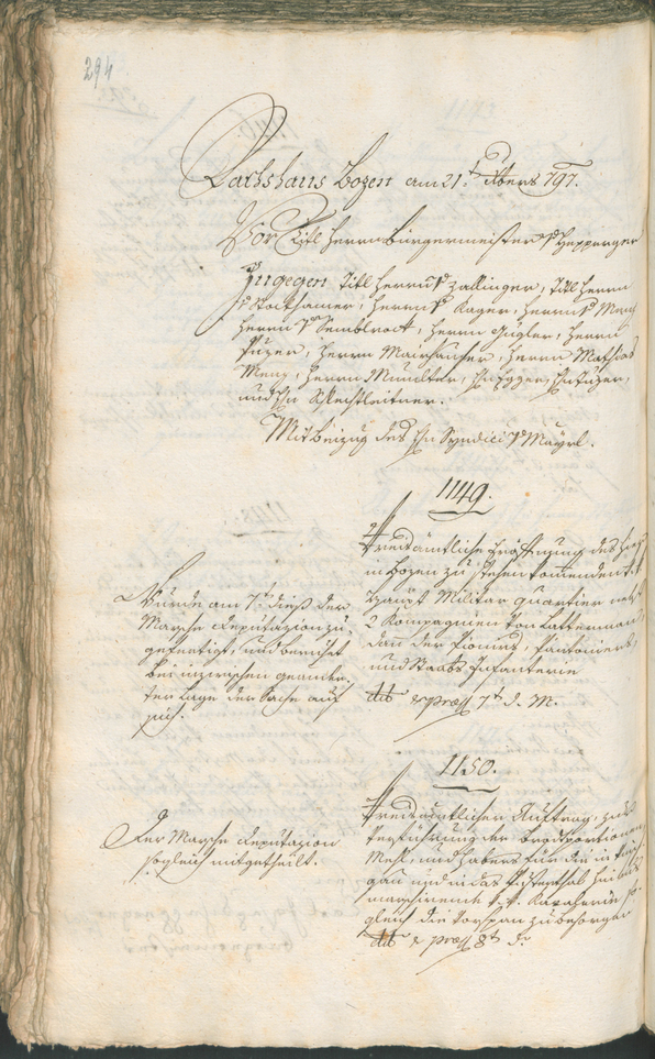 Civic Archives of Bozen-Bolzano - BOhisto Ratsprotokoll 1797 