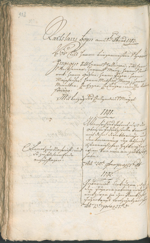 Civic Archives of Bozen-Bolzano - BOhisto Ratsprotokoll 1797 