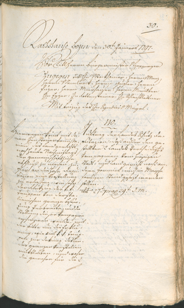 Civic Archives of Bozen-Bolzano - BOhisto Ratsprotokoll 1797 