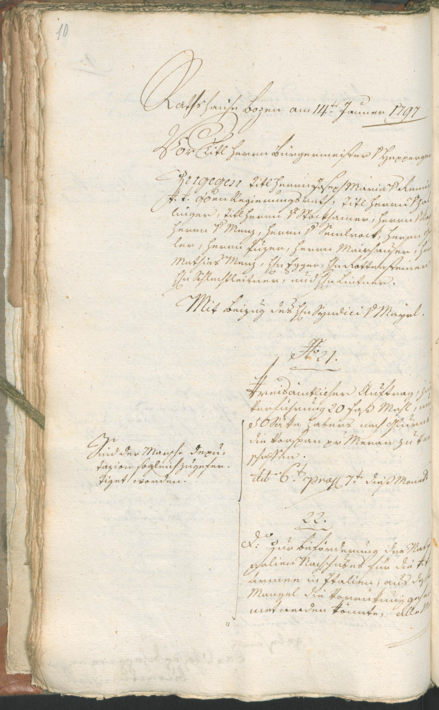 Civic Archives of Bozen-Bolzano - BOhisto Ratsprotokoll 1797 