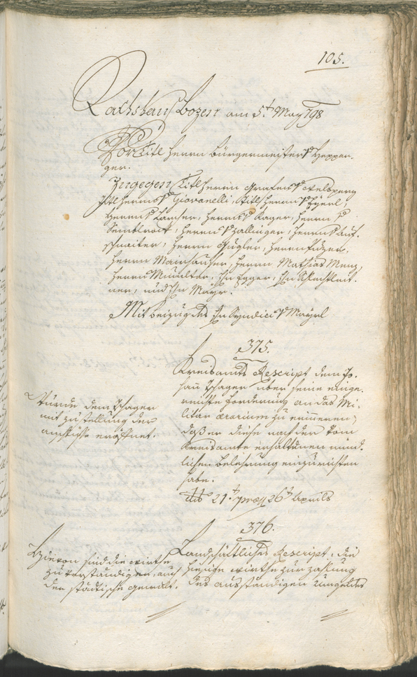 Civic Archives of Bozen-Bolzano - BOhisto Ratsprotokoll 1798 