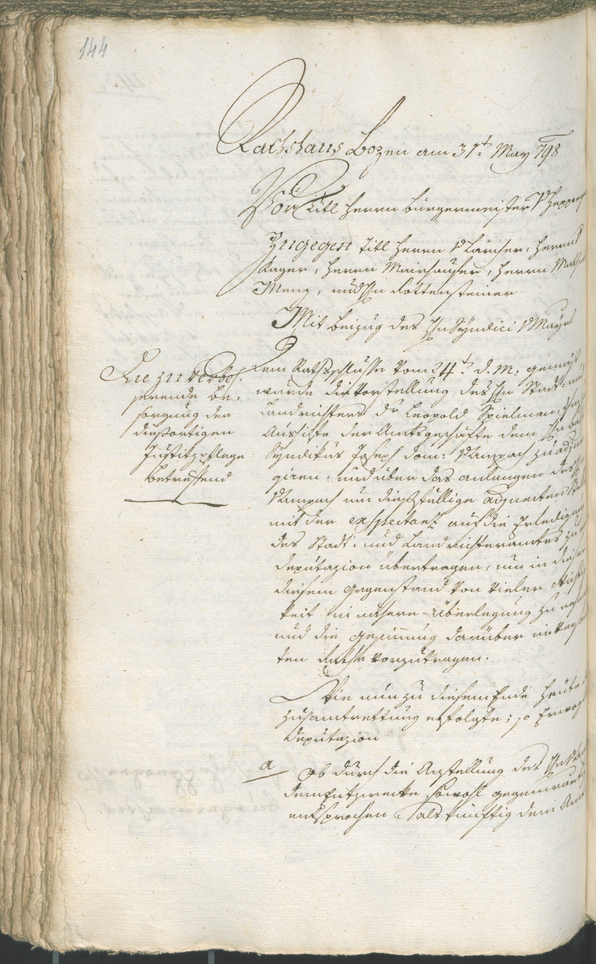 Civic Archives of Bozen-Bolzano - BOhisto Ratsprotokoll 1798 