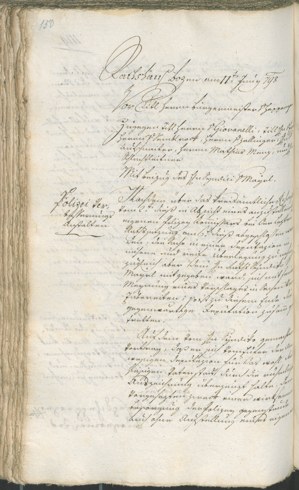 Civic Archives of Bozen-Bolzano - BOhisto Ratsprotokoll 1798 