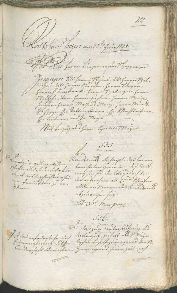 Civic Archives of Bozen-Bolzano - BOhisto Ratsprotokoll 1798 