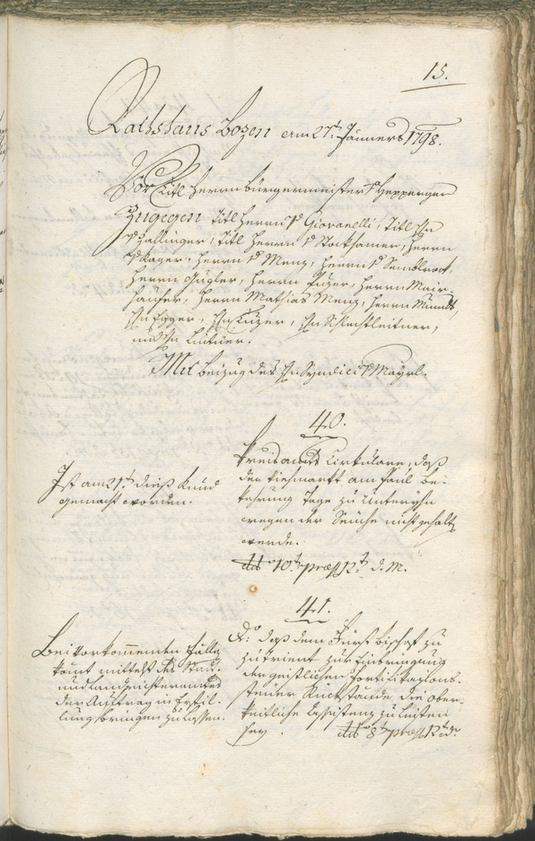 Civic Archives of Bozen-Bolzano - BOhisto Ratsprotokoll 1798 