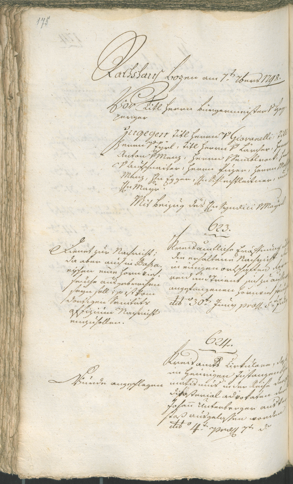 Civic Archives of Bozen-Bolzano - BOhisto Ratsprotokoll 1798 