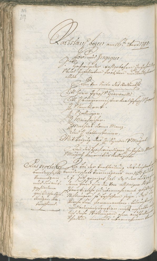 Civic Archives of Bozen-Bolzano - BOhisto Ratsprotokoll 1798 