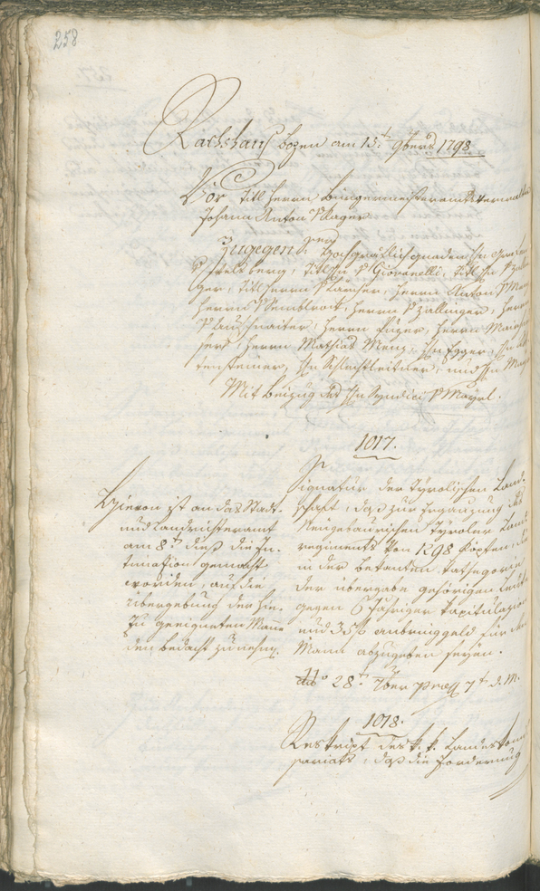 Civic Archives of Bozen-Bolzano - BOhisto Ratsprotokoll 1798 