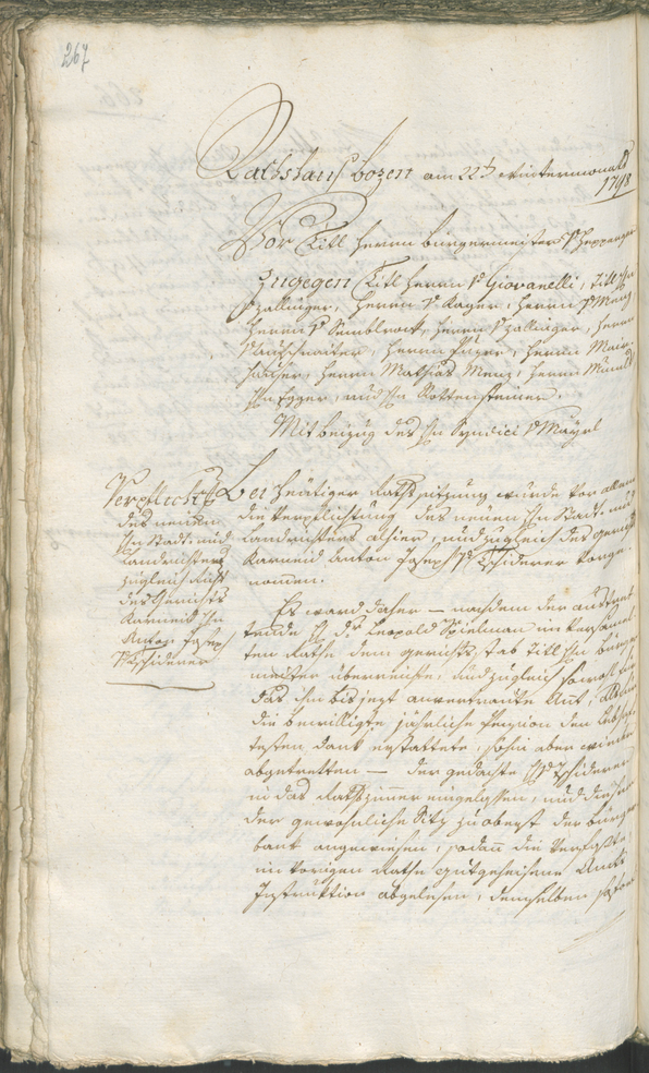 Civic Archives of Bozen-Bolzano - BOhisto Ratsprotokoll 1798 