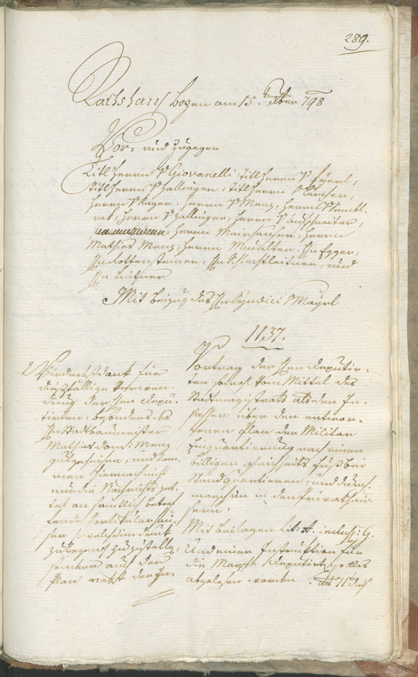 Civic Archives of Bozen-Bolzano - BOhisto Ratsprotokoll 1798 