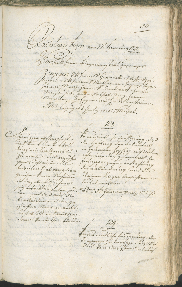 Civic Archives of Bozen-Bolzano - BOhisto Ratsprotokoll 1798 