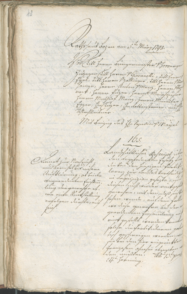 Civic Archives of Bozen-Bolzano - BOhisto Ratsprotokoll 1798 