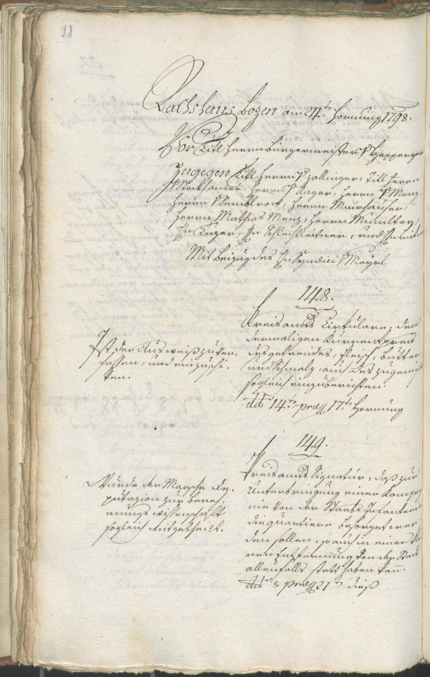 Civic Archives of Bozen-Bolzano - BOhisto Ratsprotokoll 1798 
