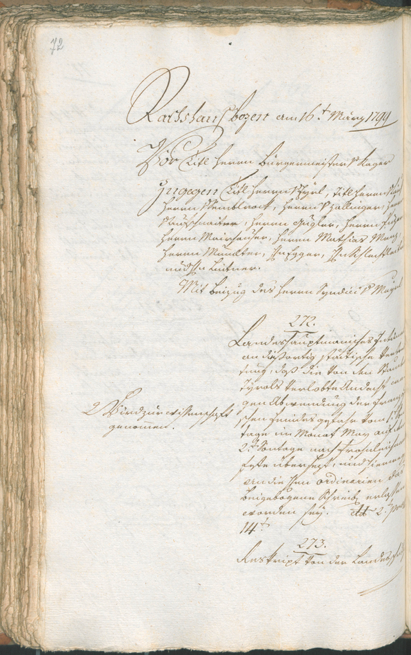 Civic Archives of Bozen-Bolzano - BOhisto Ratsprotokoll 1799 