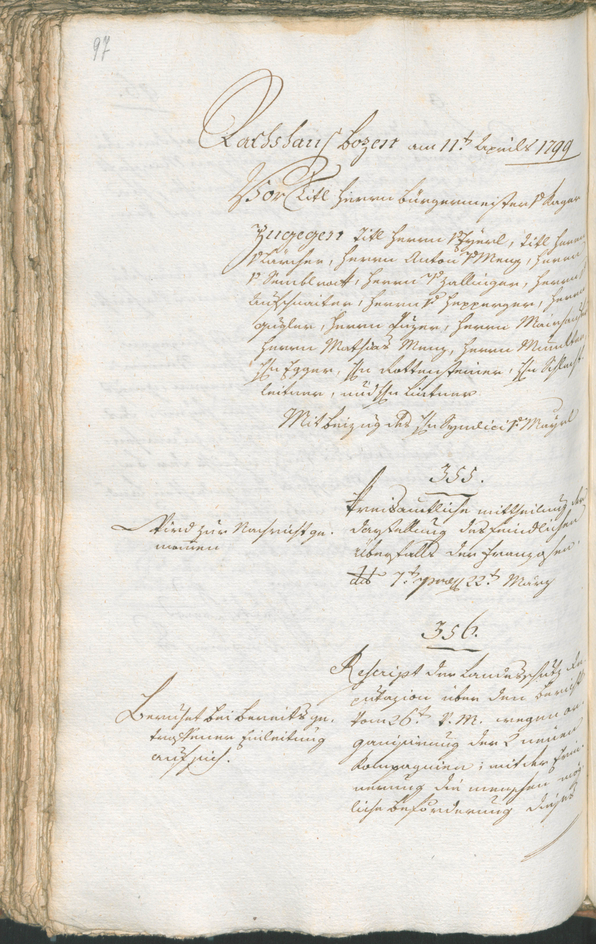 Civic Archives of Bozen-Bolzano - BOhisto Ratsprotokoll 1799 