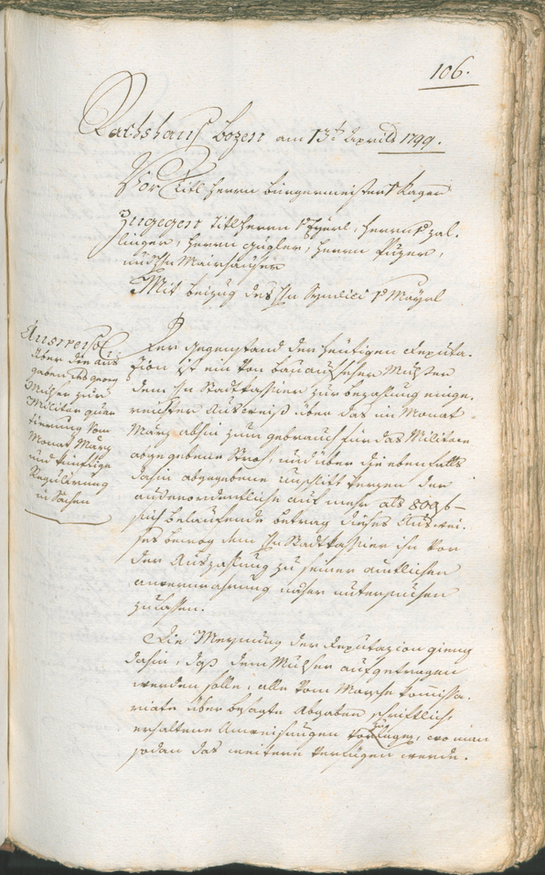 Civic Archives of Bozen-Bolzano - BOhisto Ratsprotokoll 1799 