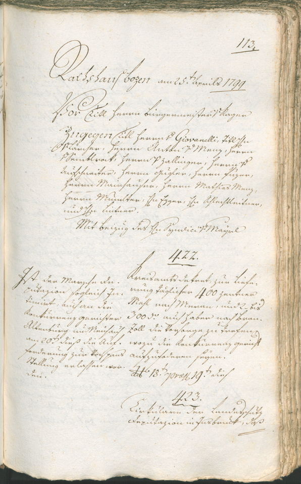 Civic Archives of Bozen-Bolzano - BOhisto Ratsprotokoll 1799 