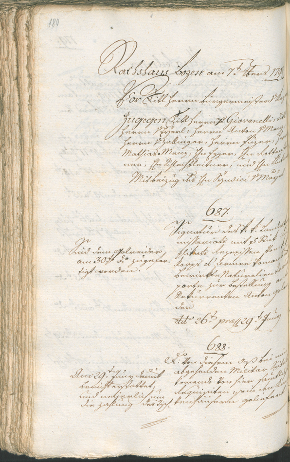 Civic Archives of Bozen-Bolzano - BOhisto Ratsprotokoll 1799 