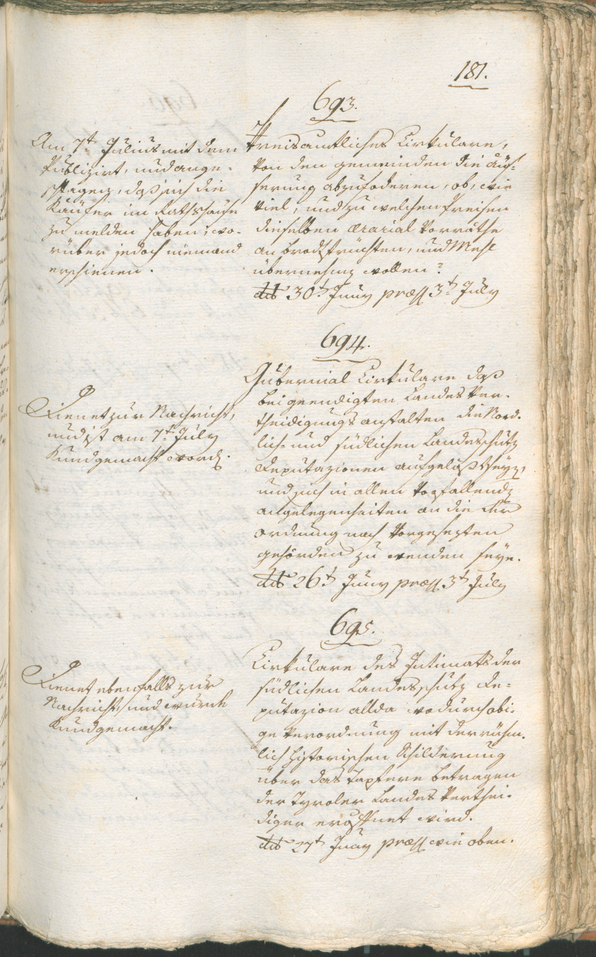 Civic Archives of Bozen-Bolzano - BOhisto Ratsprotokoll 1799 