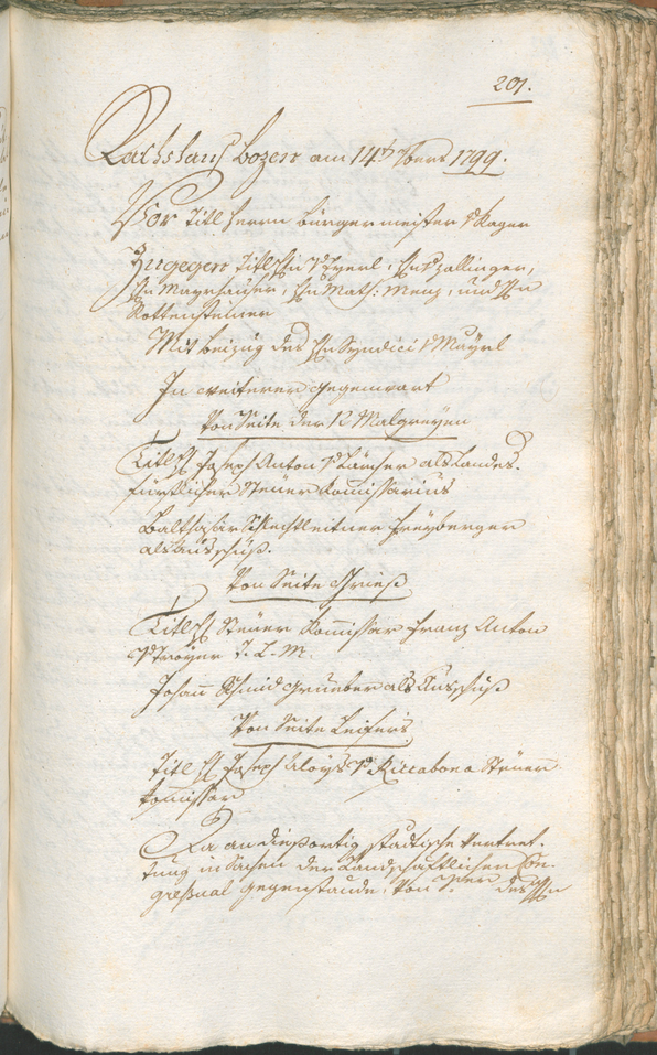 Civic Archives of Bozen-Bolzano - BOhisto Ratsprotokoll 1799 