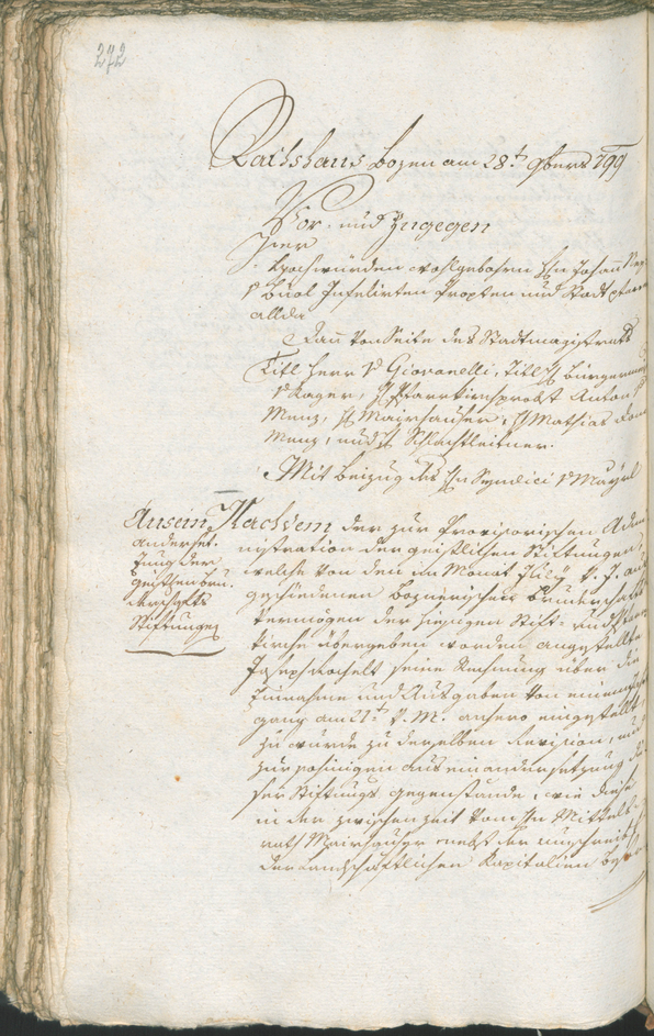 Civic Archives of Bozen-Bolzano - BOhisto Ratsprotokoll 1799 