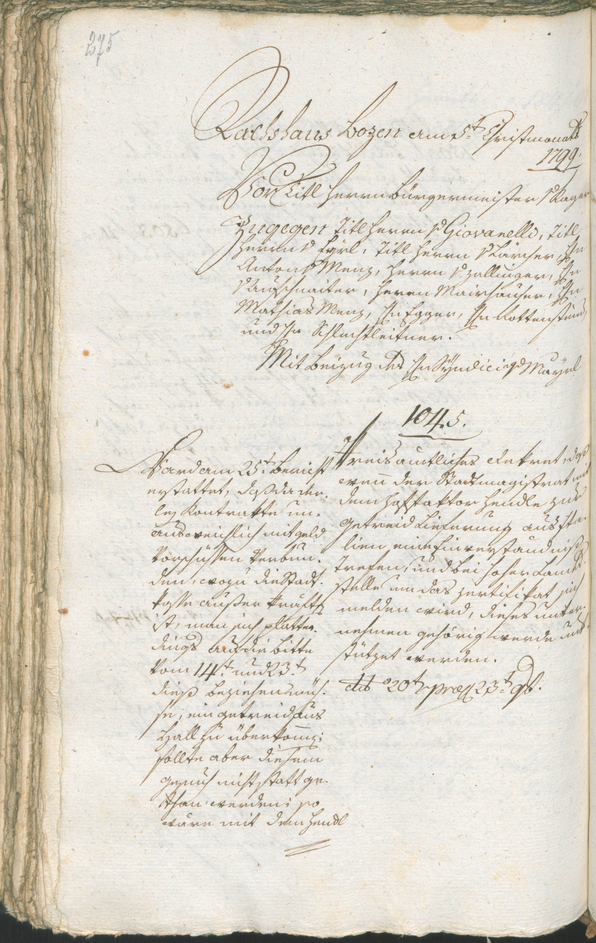 Civic Archives of Bozen-Bolzano - BOhisto Ratsprotokoll 1799 