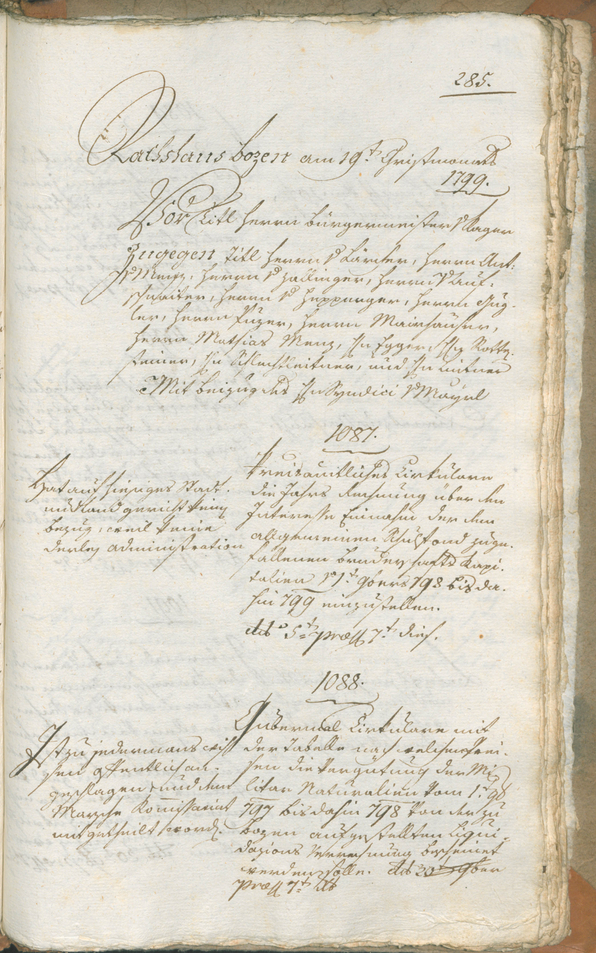 Civic Archives of Bozen-Bolzano - BOhisto Ratsprotokoll 1799 