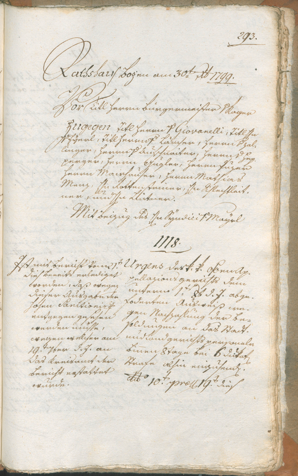 Civic Archives of Bozen-Bolzano - BOhisto Ratsprotokoll 1799 