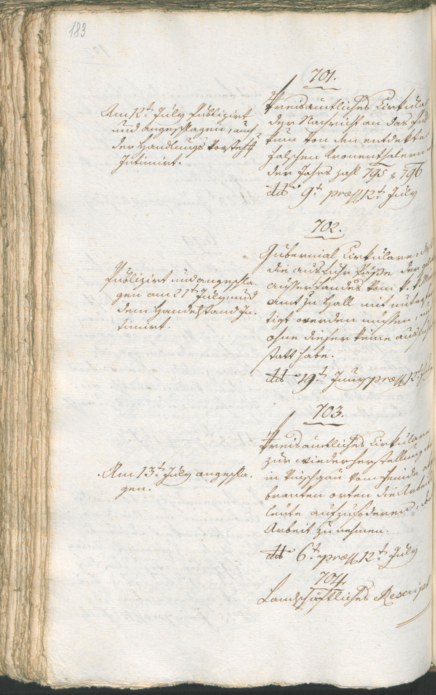 Civic Archives of Bozen-Bolzano - BOhisto Ratsprotokoll 1799 