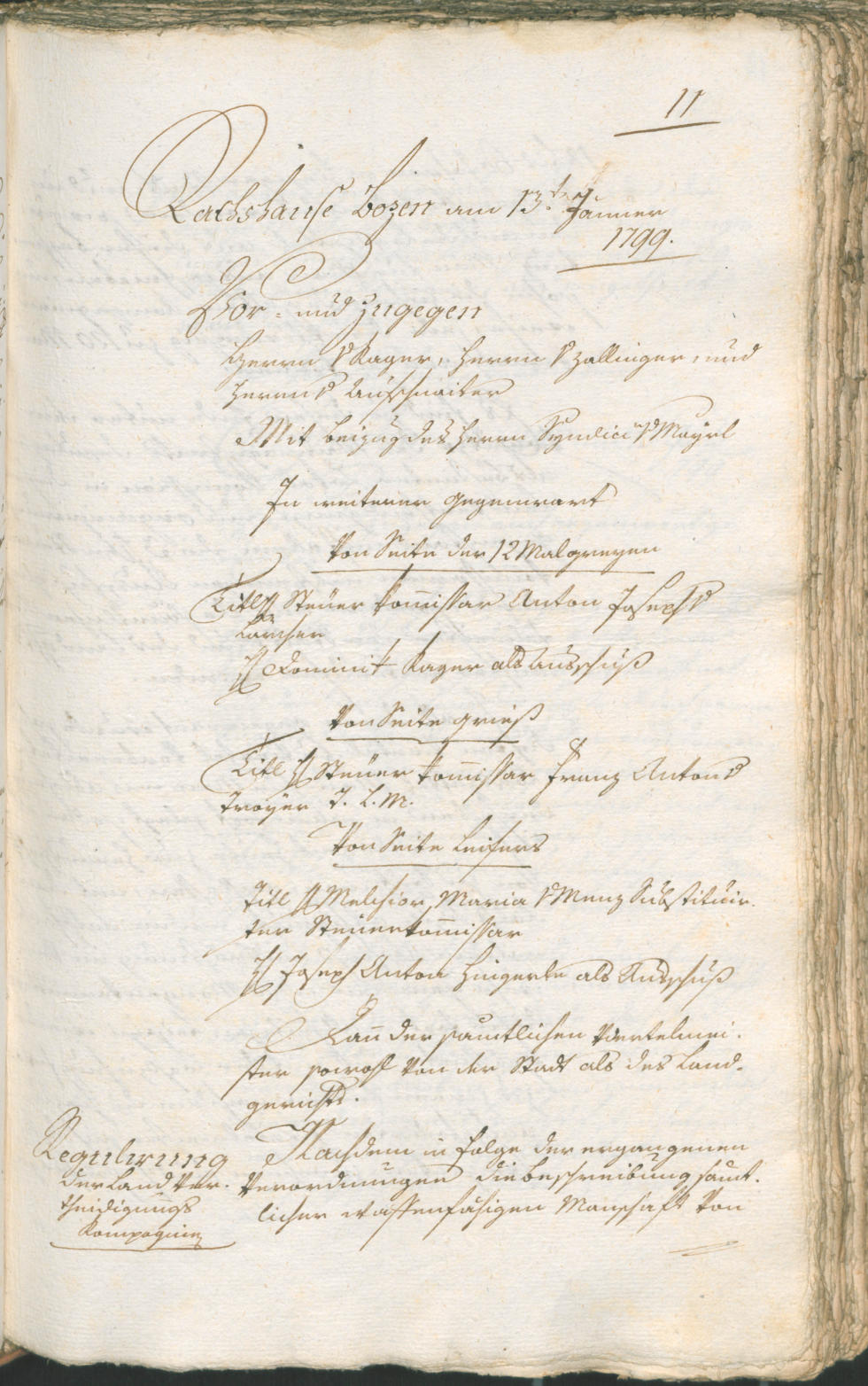 Civic Archives of Bozen-Bolzano - BOhisto Ratsprotokoll 1799 