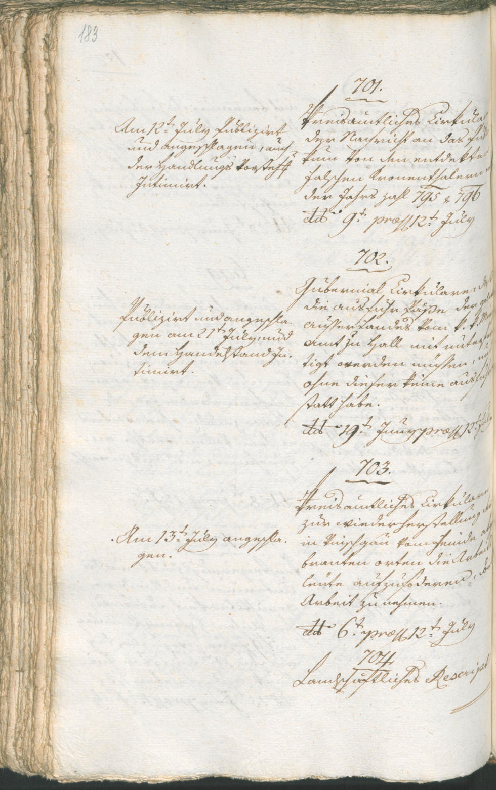 Civic Archives of Bozen-Bolzano - BOhisto Ratsprotokoll 1799 