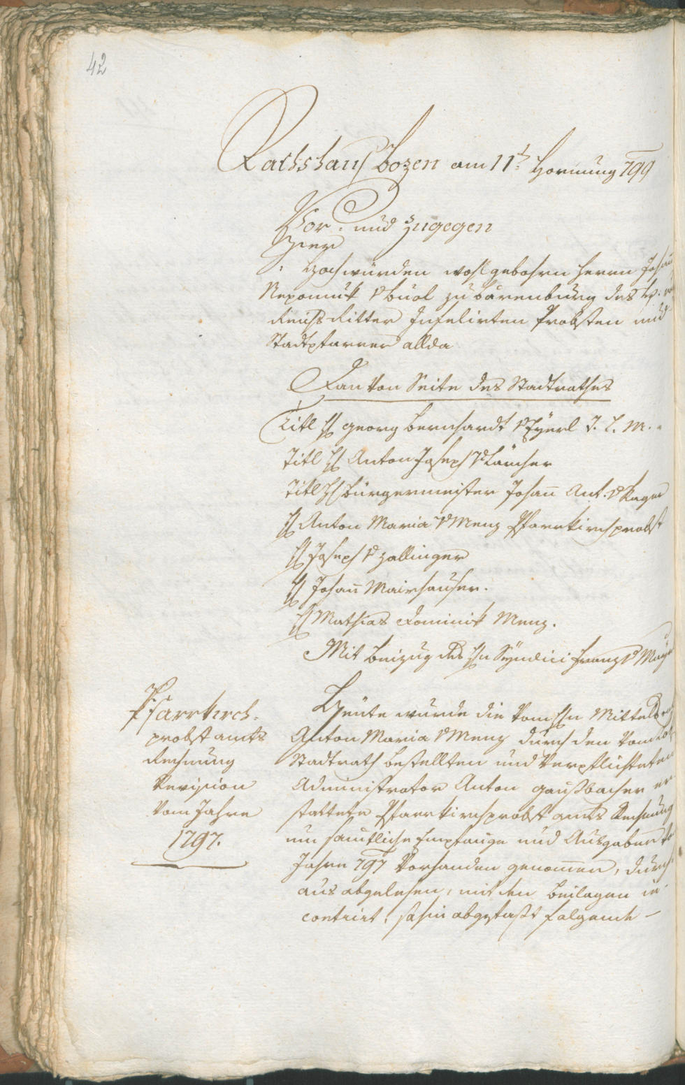 Archivio Storico della Città di Bolzano - BOhisto protocollo consiliare 1799 