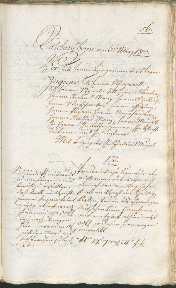 Civic Archives of Bozen-Bolzano - BOhisto Ratsprotokoll 1800 