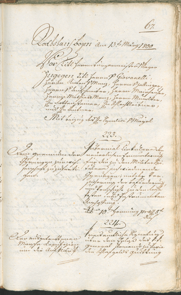 Civic Archives of Bozen-Bolzano - BOhisto Ratsprotokoll 1800 