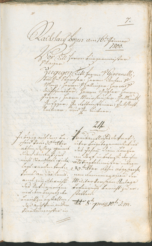 Civic Archives of Bozen-Bolzano - BOhisto Ratsprotokoll 1800 