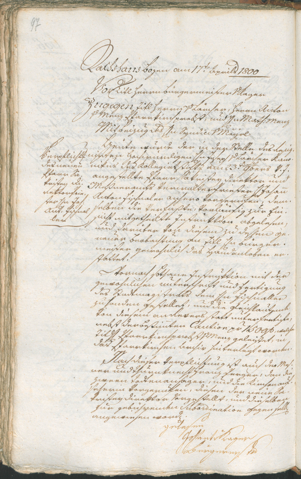 Civic Archives of Bozen-Bolzano - BOhisto Ratsprotokoll 1800 