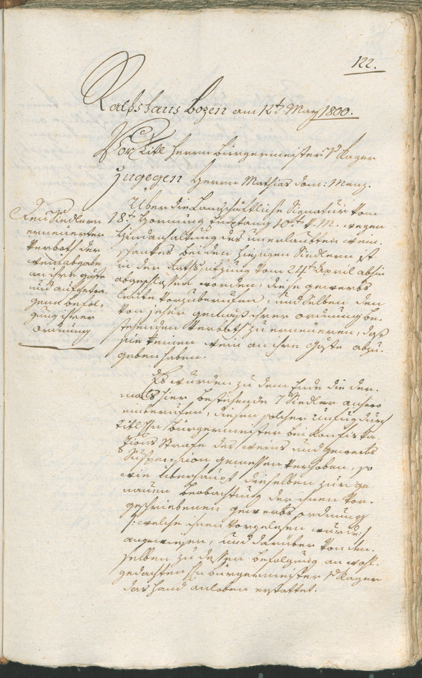 Civic Archives of Bozen-Bolzano - BOhisto Ratsprotokoll 1800 