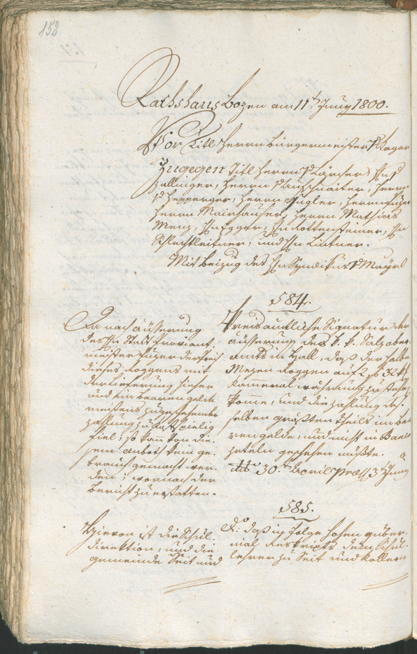 Civic Archives of Bozen-Bolzano - BOhisto Ratsprotokoll 1800 