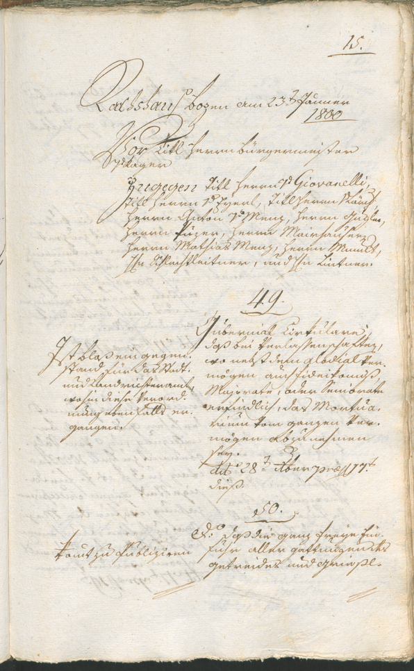 Civic Archives of Bozen-Bolzano - BOhisto Ratsprotokoll 1800 